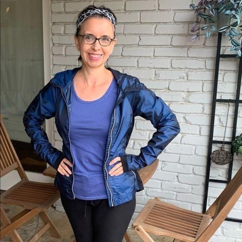 Nanette Lepore Rain Jacket Waterproof Windbreaker Active Blue